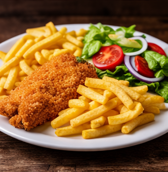 Plato Milanesa de Pollo